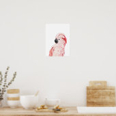 Watercolor Roze Molukse Kaketoe  Poster (Keuken)