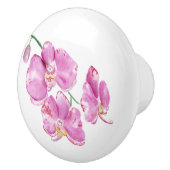 Watercolor Roze Orchideeën Keramische Knop (Rechts)