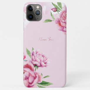 Watercolor Roze Pioen Bloemig Case-Mate iPhone Case