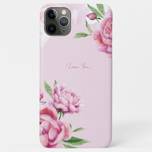 Watercolor Roze Pioen Bloemig Case-Mate iPhone Case (Achterkant)