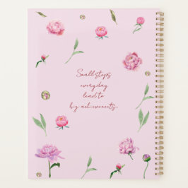 Watercolor Roze Pioen Bloemig Planner
