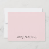 Watercolor Roze Pioenbruiloft Receptkaart (Achterkant)