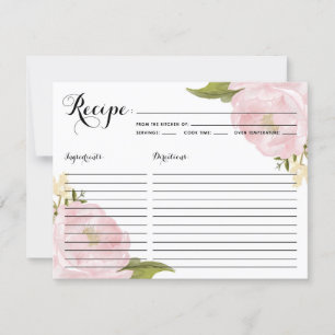 Watercolor Roze Pioenbruiloft Receptkaart