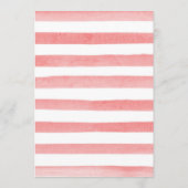 Watercolor Roze Rozen Bloemen Bruiloft Menu (Achterkant)