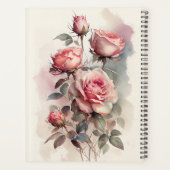 Watercolor Roze Rozen  Planner (Achterkant)