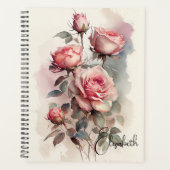 Watercolor Roze Rozen  Planner (Voorkant)