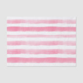 Watercolor Roze Streeppatroon Tissuepapier (Voorkant)