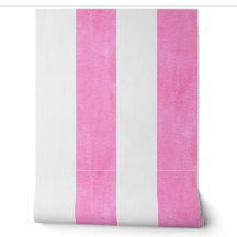 Watercolor Roze Strepen | Meisjes Babykamer