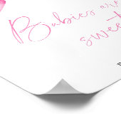 Watercolor roze strik - baby's zijn lief poster (Hoek)