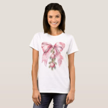 Watercolor Roze Strik met Kralen