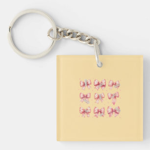 Watercolor Roze Strik Tape Washi Tape Collectie Sleutelhanger
