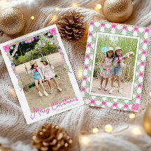Watercolor Roze Strikkende Strikken Slinger Kerst 