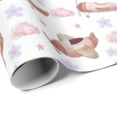 Watercolor Roze Vliegtuig Cadeaupapier (Rol Hoek)
