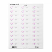Watercolor Roze Vlinder Etiket (Full Sheet)