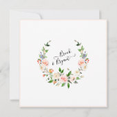 Watercolor Roze Wreath Save the Date Kaart (Achterkant)