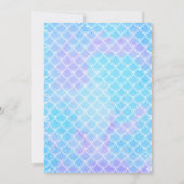 Watercolor Roze Zeemeermin Oneder de Zee Verjaarda Kaart (Achterkant)