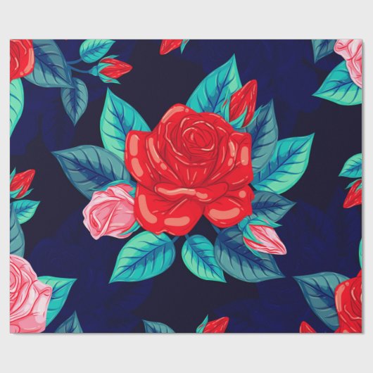 Watercolor Rozen 14 Cadeaupapier (Vlak)