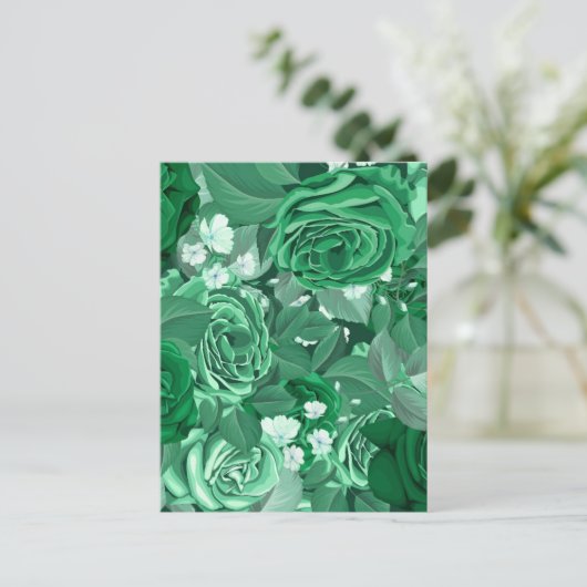 Watercolor Rozen 36 Briefkaart (Staand voorkant)
