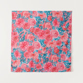 Watercolor Rozen Bloem Tapijt Wandkleed (Voorkant (horizontaal))