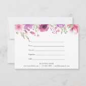 Watercolor Rozen Bloemen Cadeaubewijs (Achterkant)