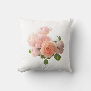 Watercolor Rozen Bloemen Elegante Bloemensjabloon Kussen