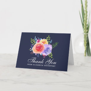Watercolor Rozen Bloemstuk Feest Dank Je Kaart