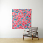 Watercolor Rozen Bloemstuk Tapijt Wandkleed (In situ)
