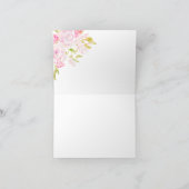 Watercolor Rozen boeket Dank je Bedankkaart (Binnen)