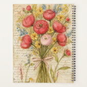 Watercolor Rozen Boeket Planner (Achterkant)