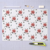 Watercolor Rozen Botanisch Patroon Tissuepapier (Craft)