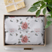Watercolor Rozen Botanisch Patroon Tissuepapier (Geschenk)