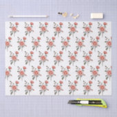 Watercolor Rozen Botanisch Patroon Tissuepapier (Craft)