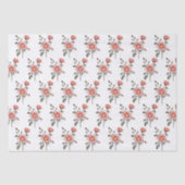 Watercolor Rozen Botanisch Patroon Tissuepapier (Voorkant)