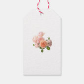 Watercolor Rozen Bruidsfeest Dank Je Modern Cadeaulabel (Achterkant)