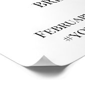 Watercolor Rozen Bruiloft Feest Welkom Bord Poster (Hoek)