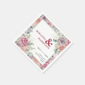 Watercolor Rozen Bruiloft Servet (Hoek)
