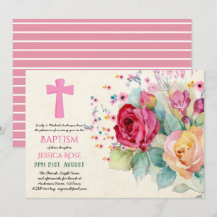 Watercolor Rozen DOOP Meisjes, Vrouw Kaarten