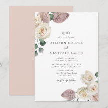 Watercolor Rozen en Orchideeën Bruiloft