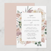 Watercolor Rozen en Orchideeën Bruiloft