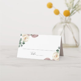 Watercolor Rozen en Orchideeën Persoonlijke Trouwd Plaatskaartje