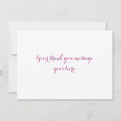 Watercolor Rozen Groen Script Dank u Bedankkaart (Achterkant)