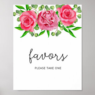 Watercolor rozen gunsten neem een poster