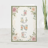 Watercolor Rozen Juni Typografie Juni Verjaardag Kaart (Voorkant)