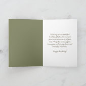 Watercolor Rozen Juni Typografie Juni Verjaardag Kaart (Binnen)
