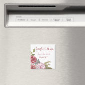 Watercolor Rozen Save The Date Magneet (Insitu (Vaatwasser))