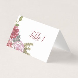 Watercolor Rozen Tafelkaartjes Kaart
