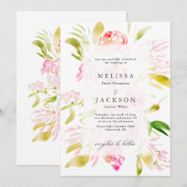 Watercolor rozenboeket kaart