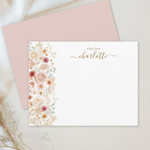 Watercolor Rozentuin Elegant Monogram Bloemen
