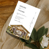 Watercolor Rustic Barn Wedding Invitation Elegant Kaart