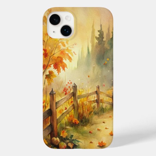 Watercolor Rustic Fall Landscape  Case-Mate iPhone Case (Achterkant)